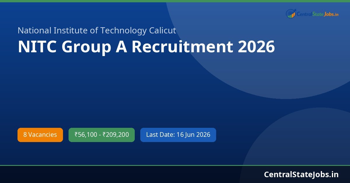 NITC Group A Recruitment 2026
