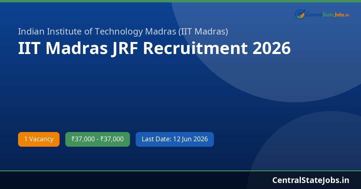 IIT Madras JRF Recruitment 2026
