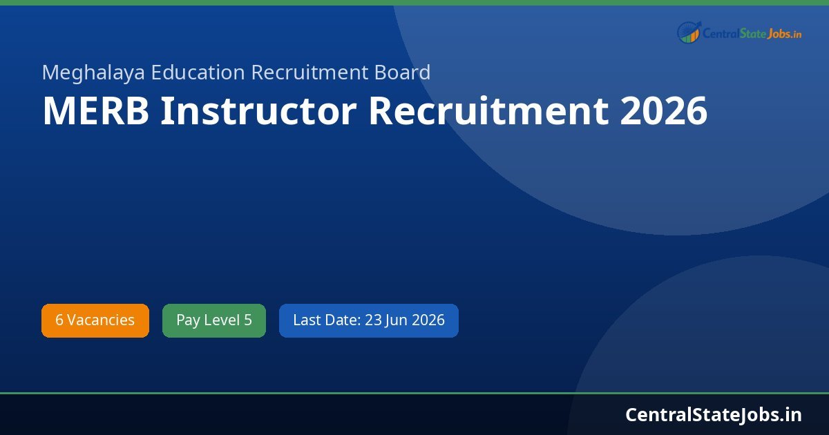 MERB Instructor Recruitment 2026