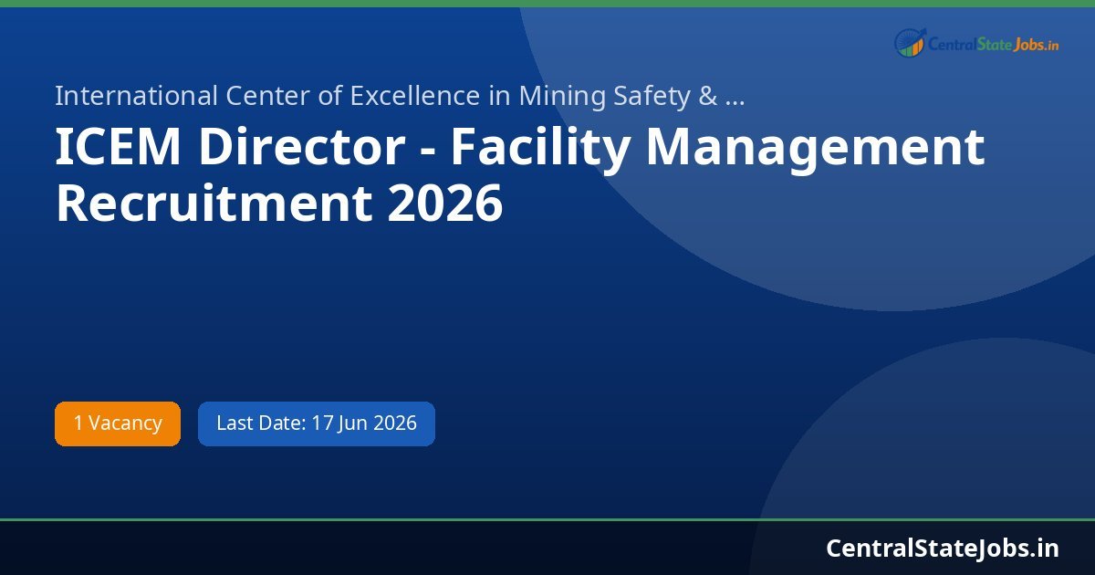 ICEM Director - Facility Management Recruitment 2026