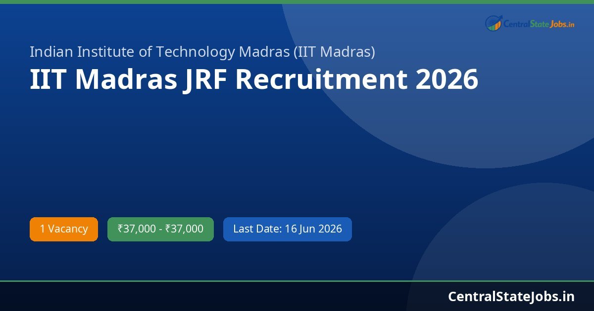 IIT Madras JRF Recruitment 2026