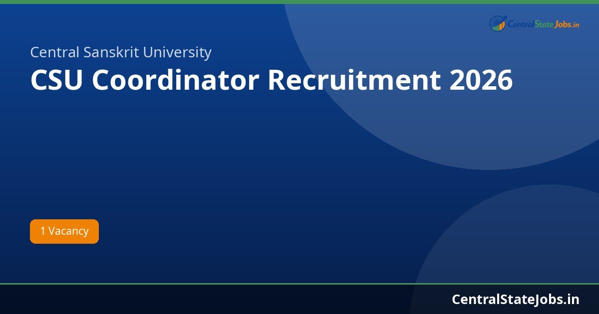 CSU Coordinator Recruitment 2026
