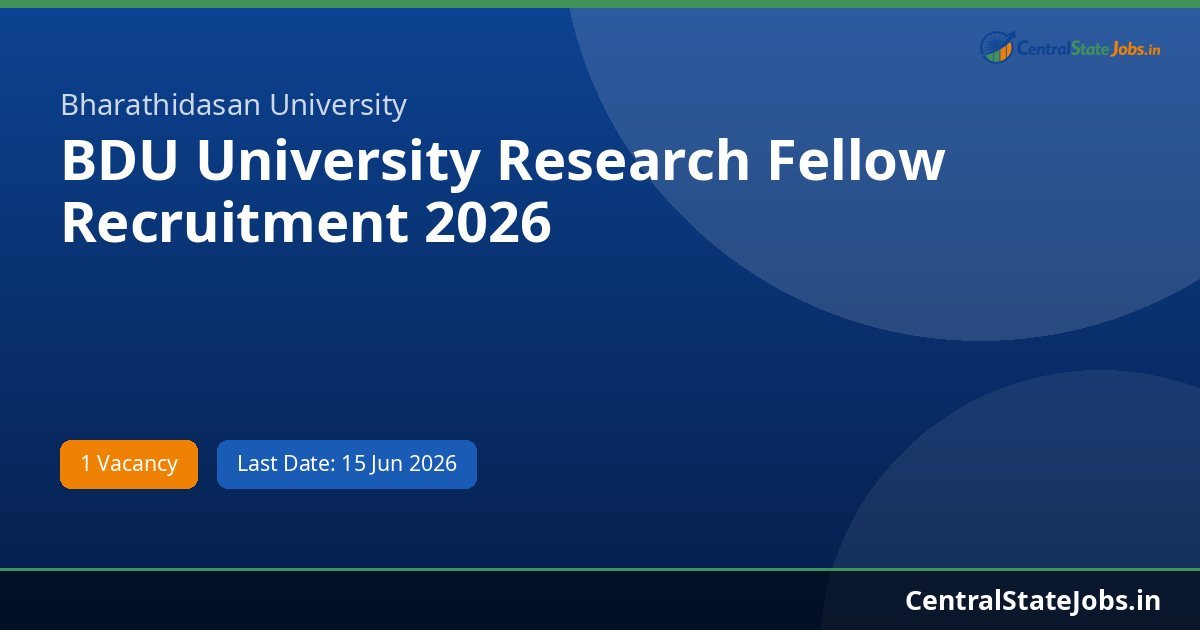 BDU University Research Fellow Recruitment 2026