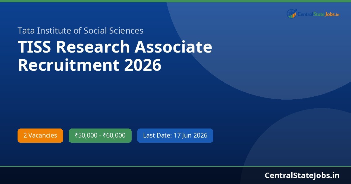 TISS Research Associate Recruitment 2026
