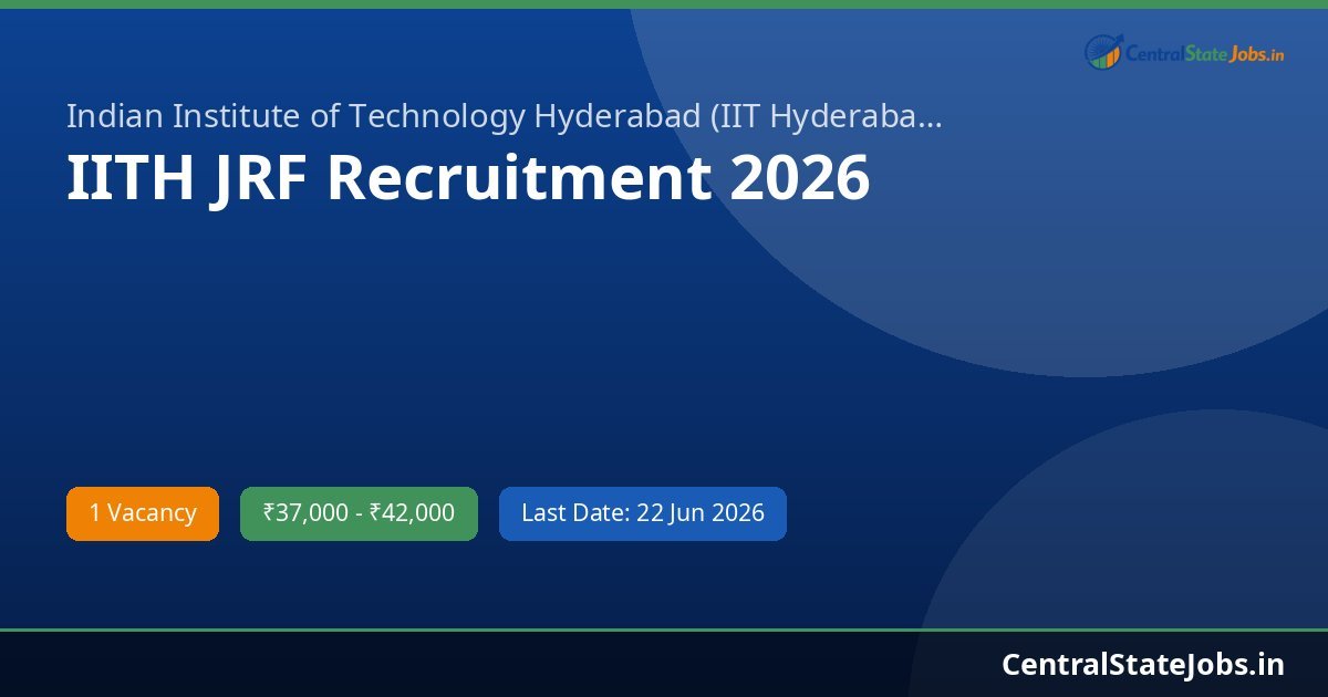 IITH JRF Recruitment 2026