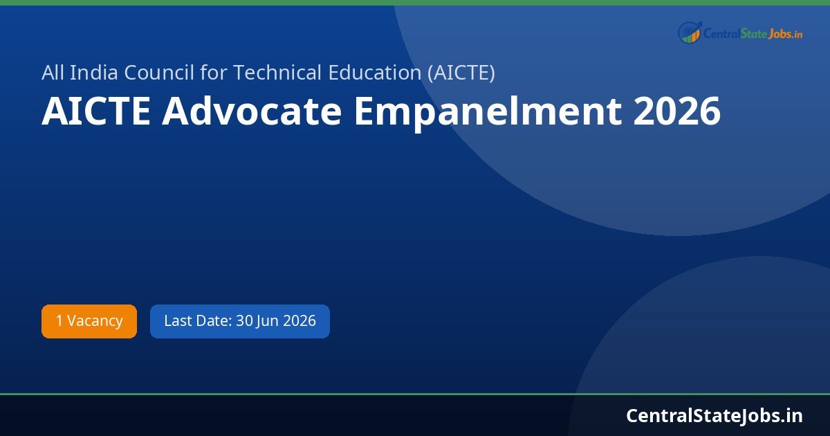 AICTE Advocate Empanelment 2026