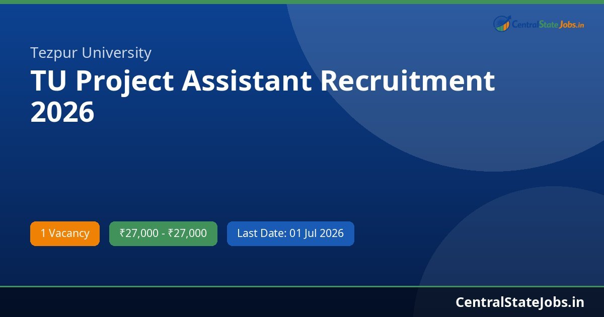 TU Project Assistant Recruitment 2026