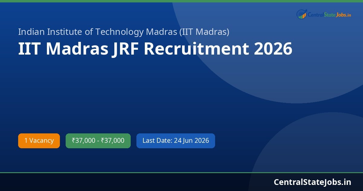 IIT Madras JRF Recruitment 2026