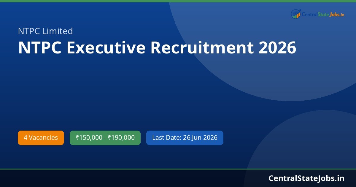 NTPC Executive Recruitment 2026