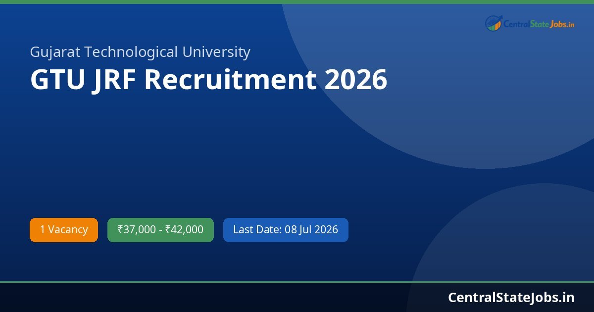 GTU JRF Recruitment 2026