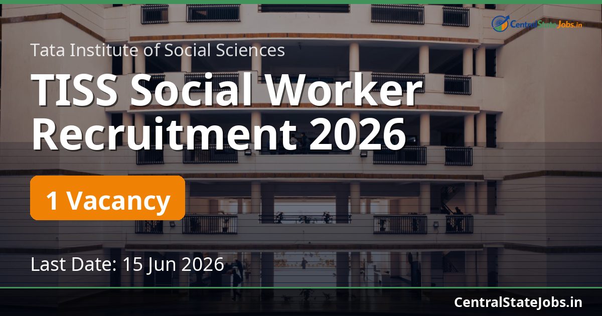 TISS Social Worker Recruitment 2026