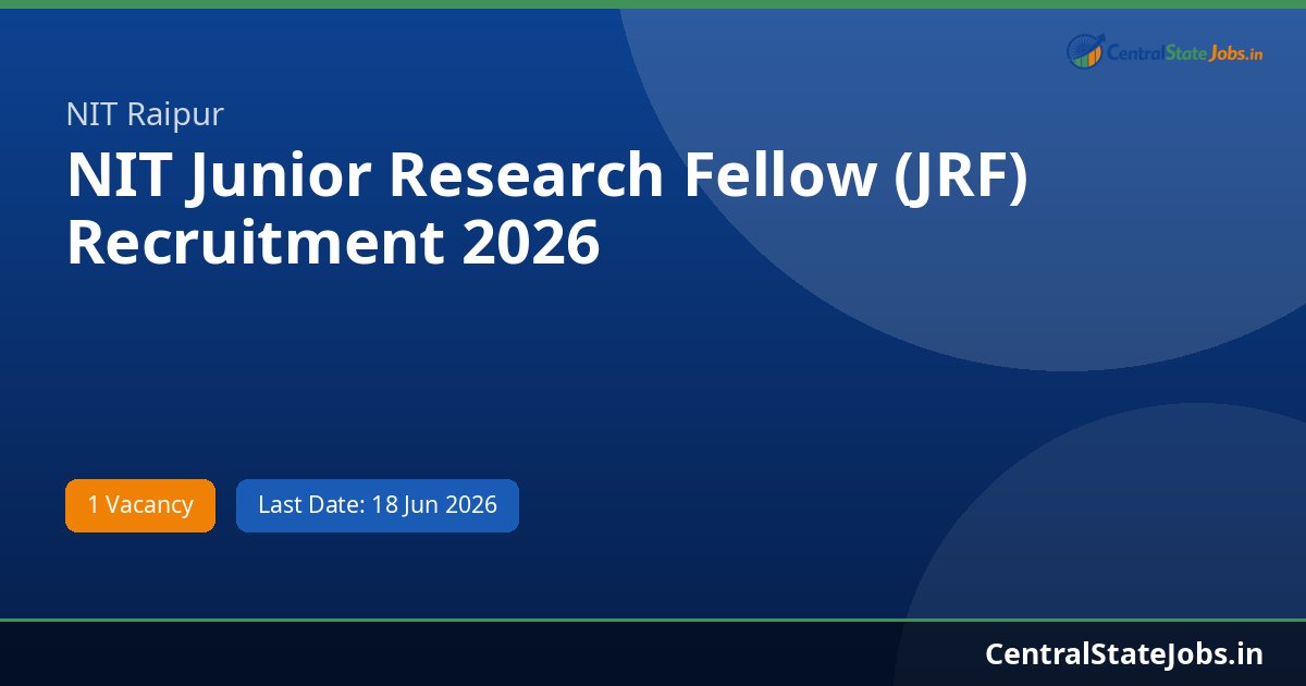 NIT Junior Research Fellow (JRF) Recruitment 2026