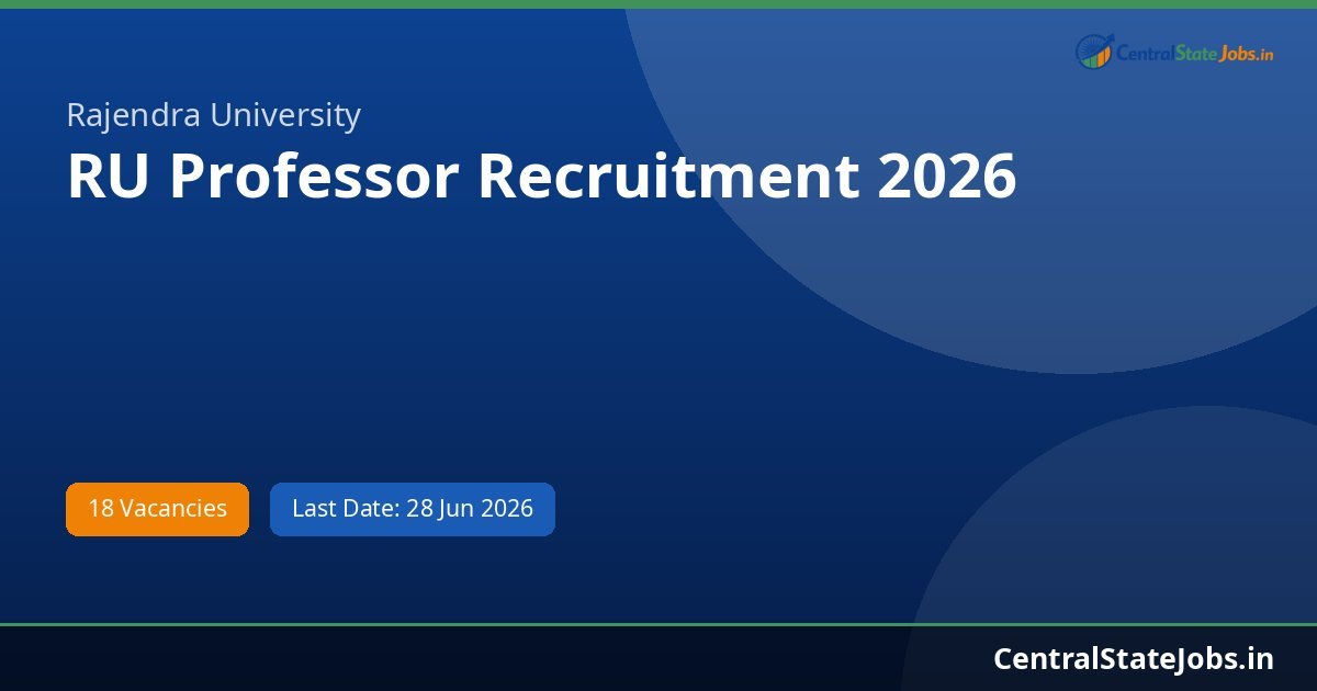 RU Professor Recruitment 2026