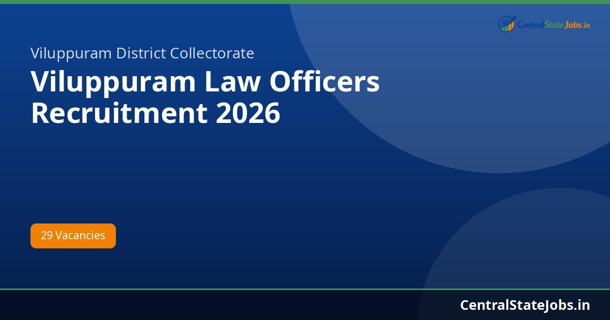 Viluppuram Law Officers Recruitment 2026