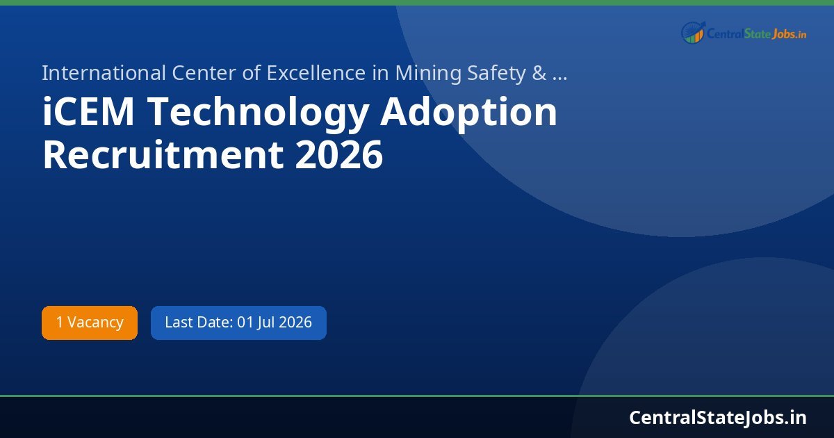 iCEM Technology Adoption Recruitment 2026