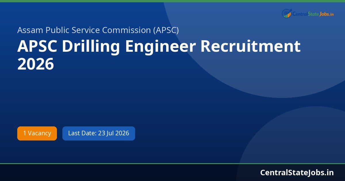 APSC Drilling Engineer Recruitment 2026