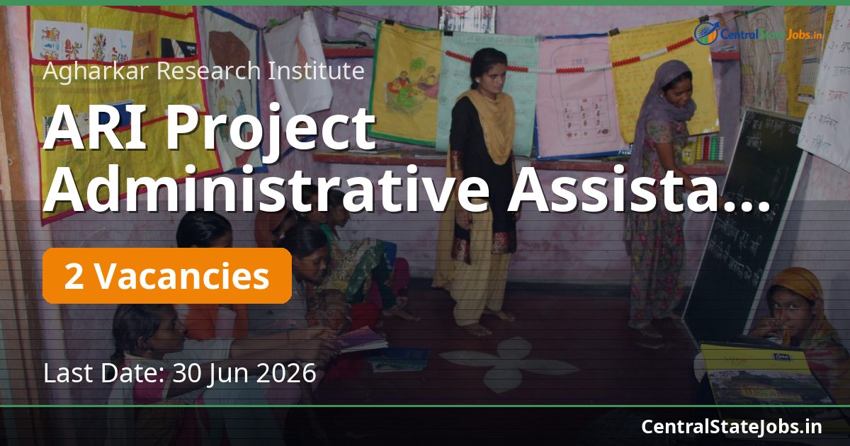 ARI Project Administrative Assistant Recruitment 2026