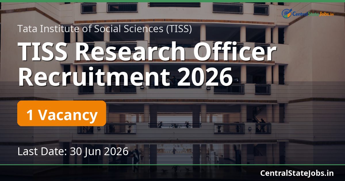 TISS Research Officer Recruitment 2026