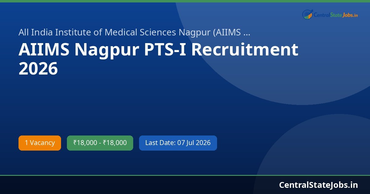 AIIMS Nagpur PTS-I Recruitment 2026