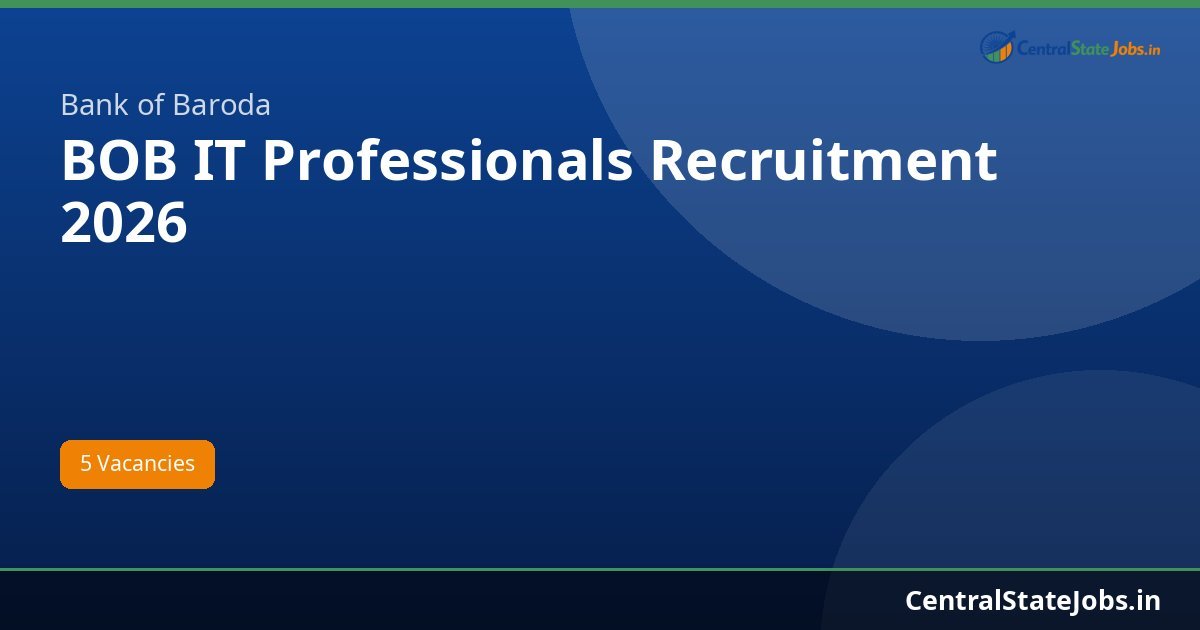BOB IT Professionals Recruitment 2026