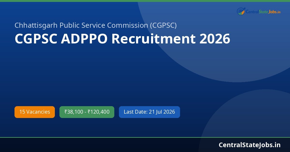 CGPSC ADPPO Recruitment 2026