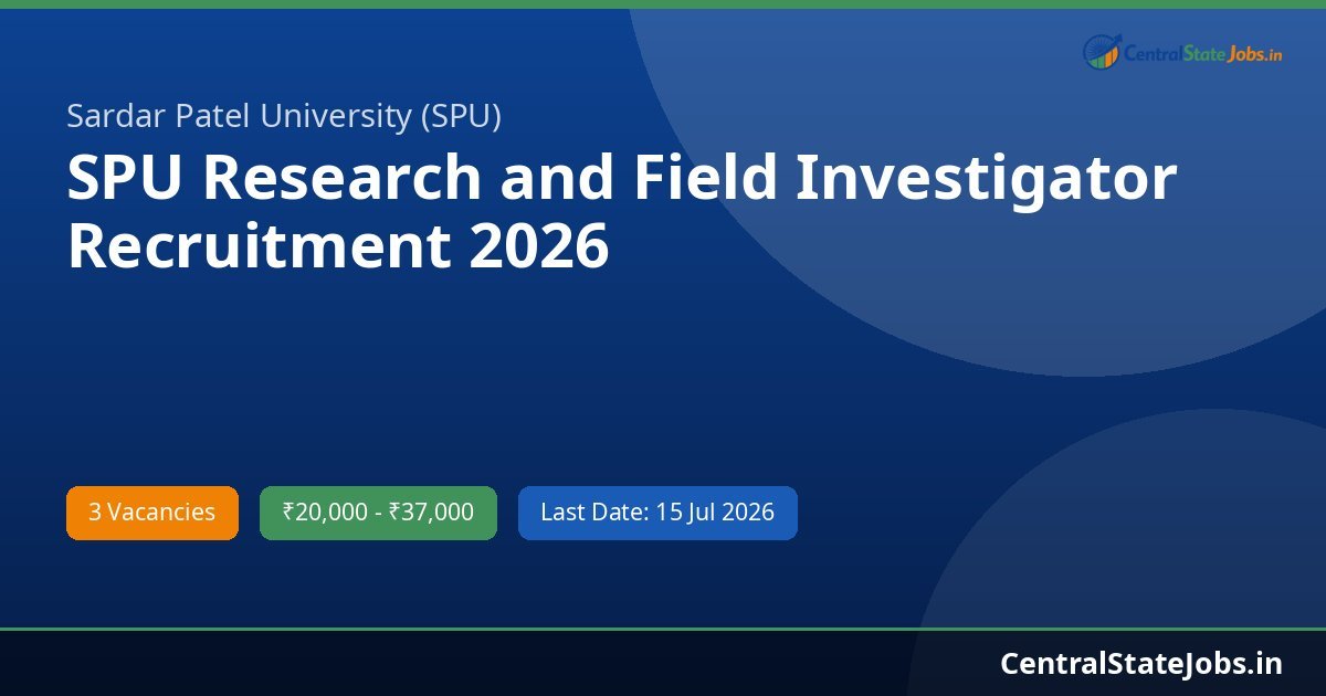 SPU Research and Field Investigator Recruitment 2026