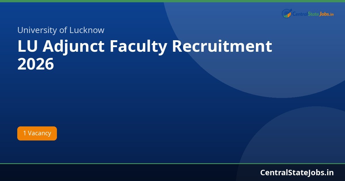 LU Adjunct Faculty Recruitment 2026
