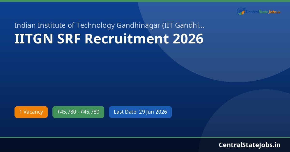 IITGN SRF Recruitment 2026