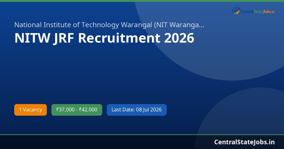 NITW JRF Recruitment 2026