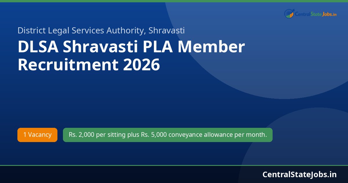 DLSA Shravasti PLA Member Recruitment 2026