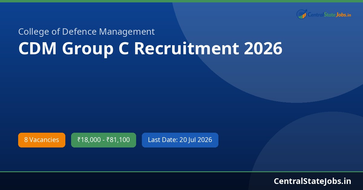 CDM Group C Recruitment 2026