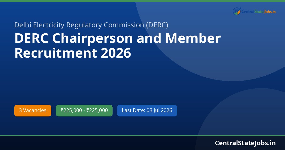 DERC Chairperson and Member Recruitment 2026