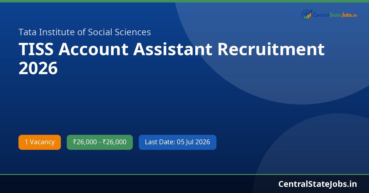 TISS Account Assistant Recruitment 2026