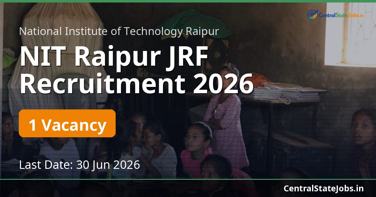 NIT Raipur JRF Recruitment 2026