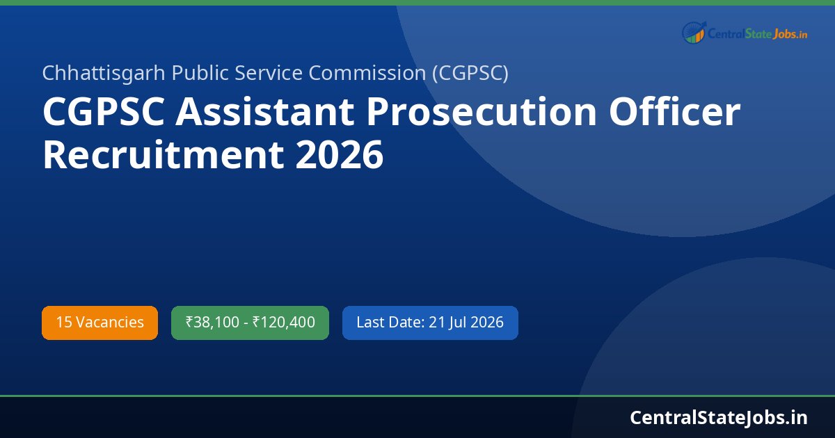 CGPSC Assistant Prosecution Officer Recruitment 2026