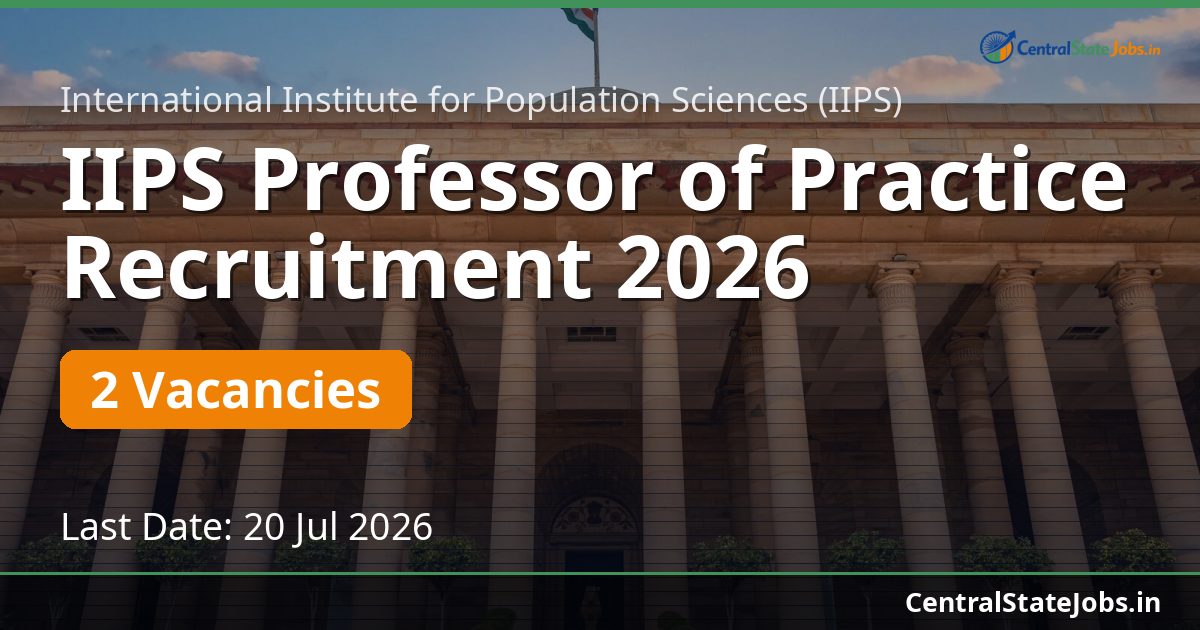 IIPS Professor of Practice Recruitment 2026