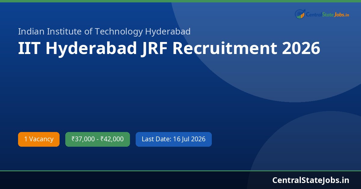 IIT Hyderabad JRF Recruitment 2026