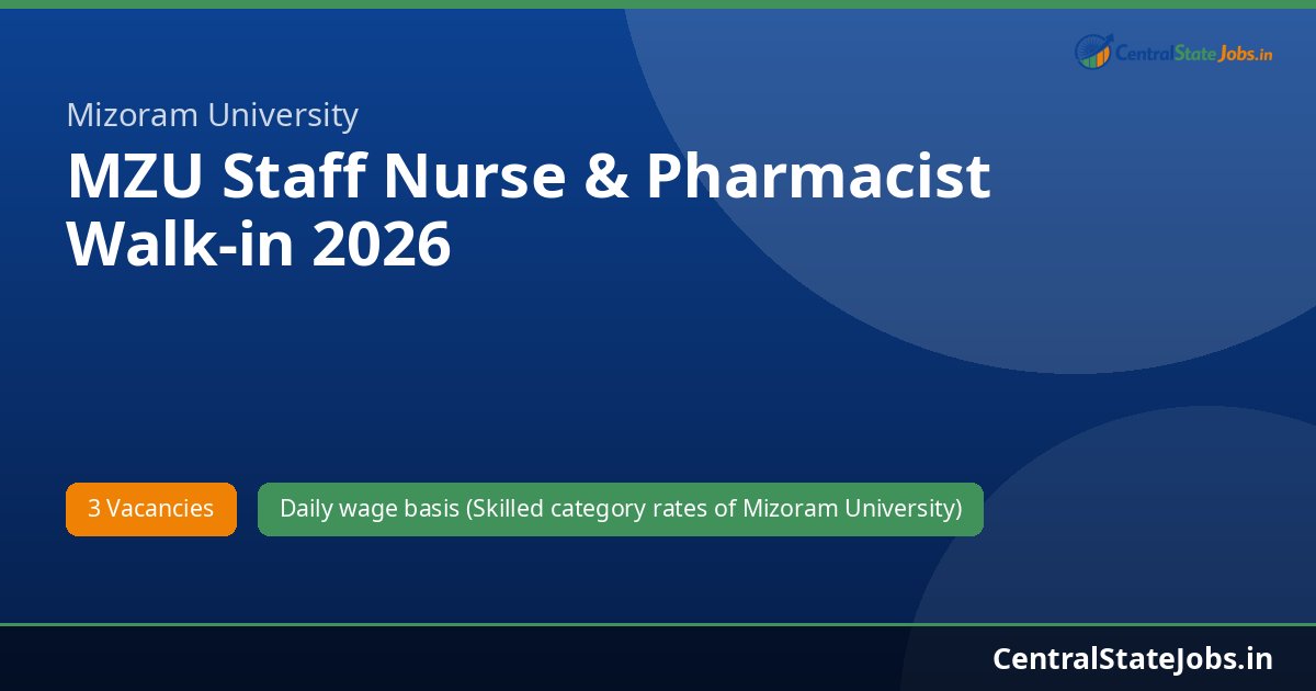MZU Staff Nurse & Pharmacist Walk-in 2026