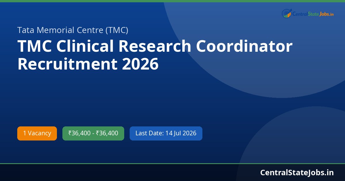 TMC Clinical Research Coordinator Recruitment 2026