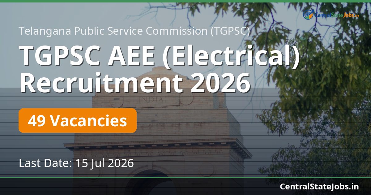 TGPSC AEE (Electrical) Recruitment 2026 — 49 Vacancies