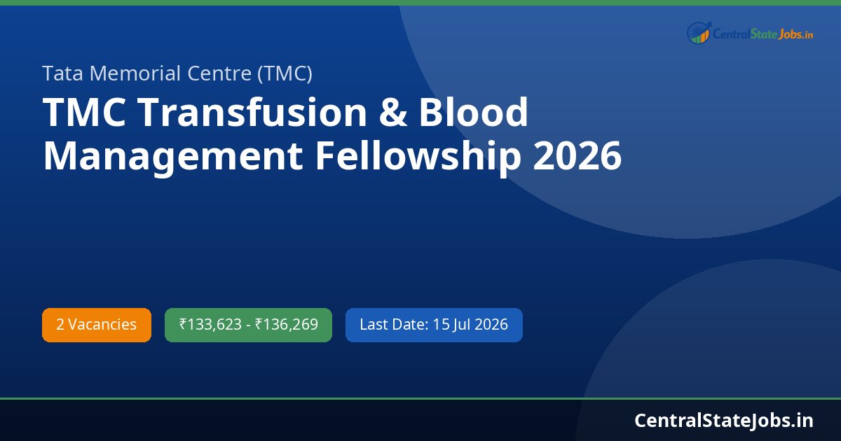 TMC Transfusion & Blood Management Fellowship 2026