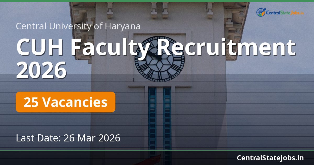CUH Faculty Recruitment 2026