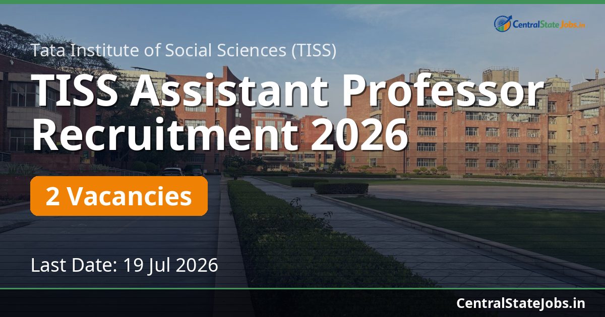 TISS Assistant Professor Recruitment 2026