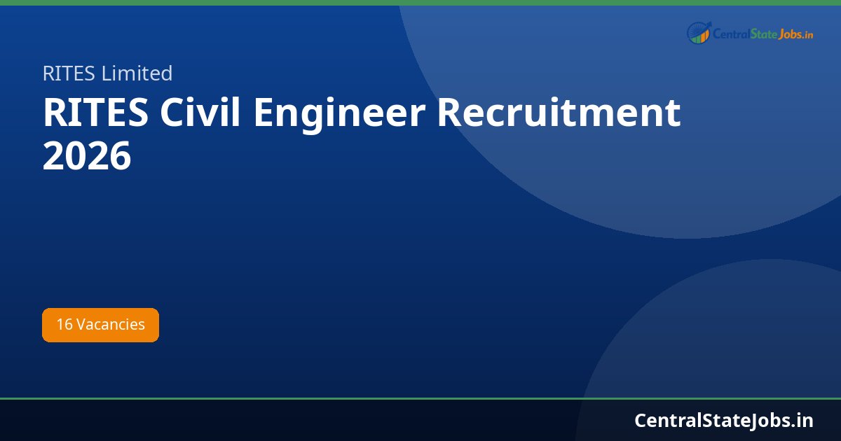 RITES Civil Engineer Recruitment 2026