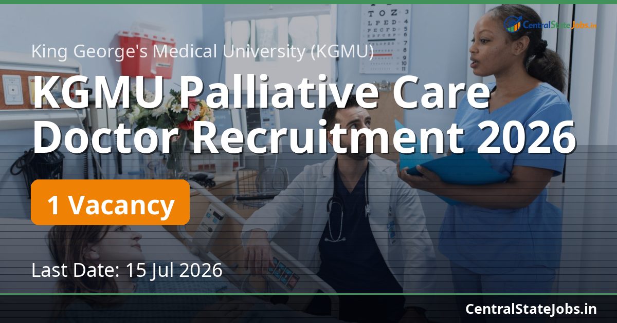 KGMU Palliative Care Doctor Recruitment 2026