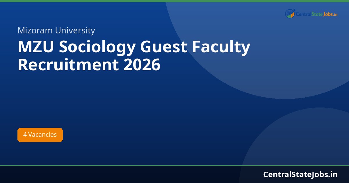 MZU Sociology Guest Faculty Recruitment 2026