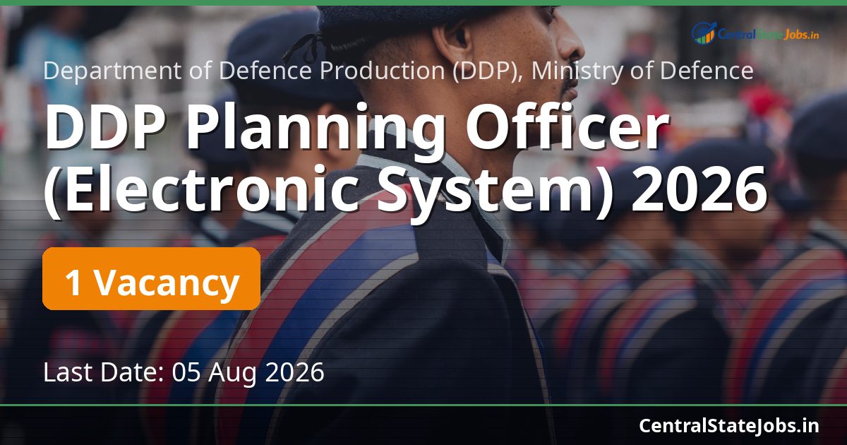 DDP Planning Officer (Electronic System) 2026