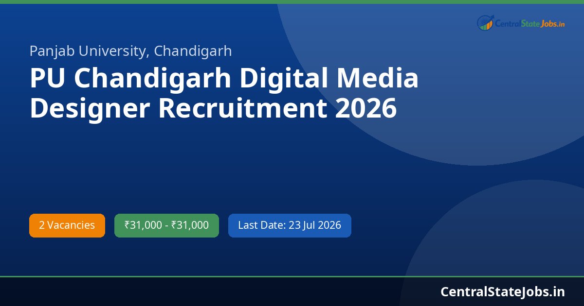 PU Chandigarh Digital Media Designer Recruitment 2026