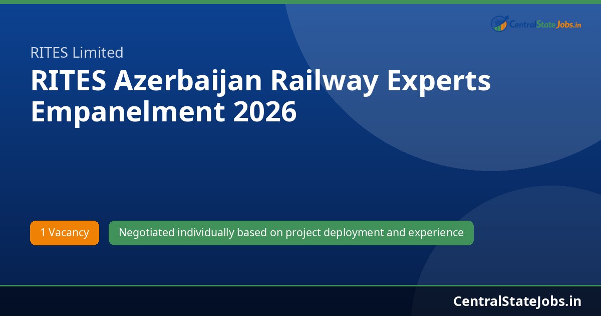RITES Azerbaijan Railway Experts Empanelment 2026