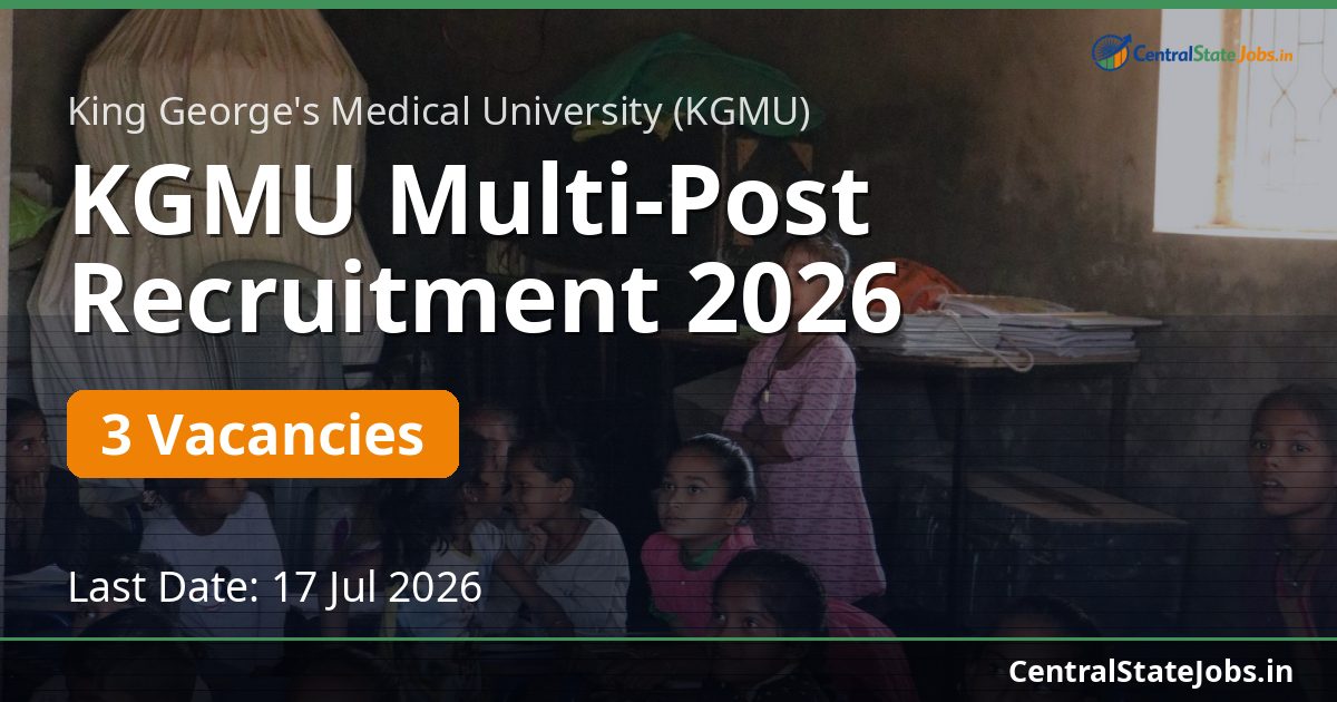 KGMU Multi-Post Recruitment 2026